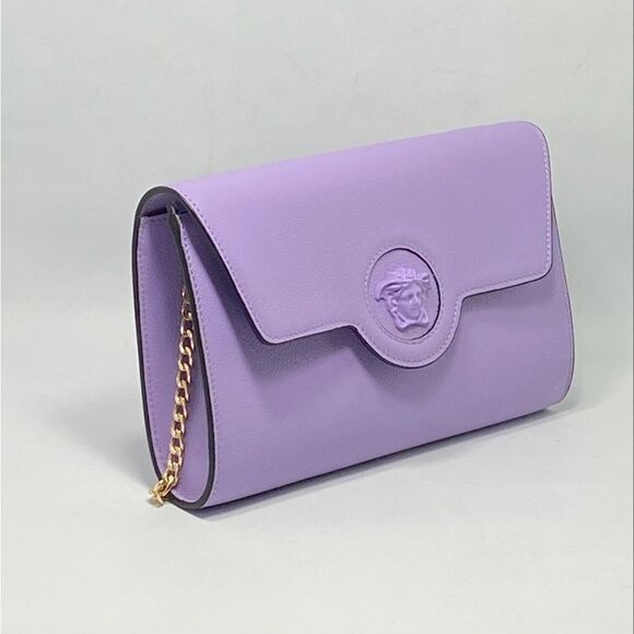 Versace La Medusa Tonal Leather Wallet Crossbody Bag - Picture 3 of 13